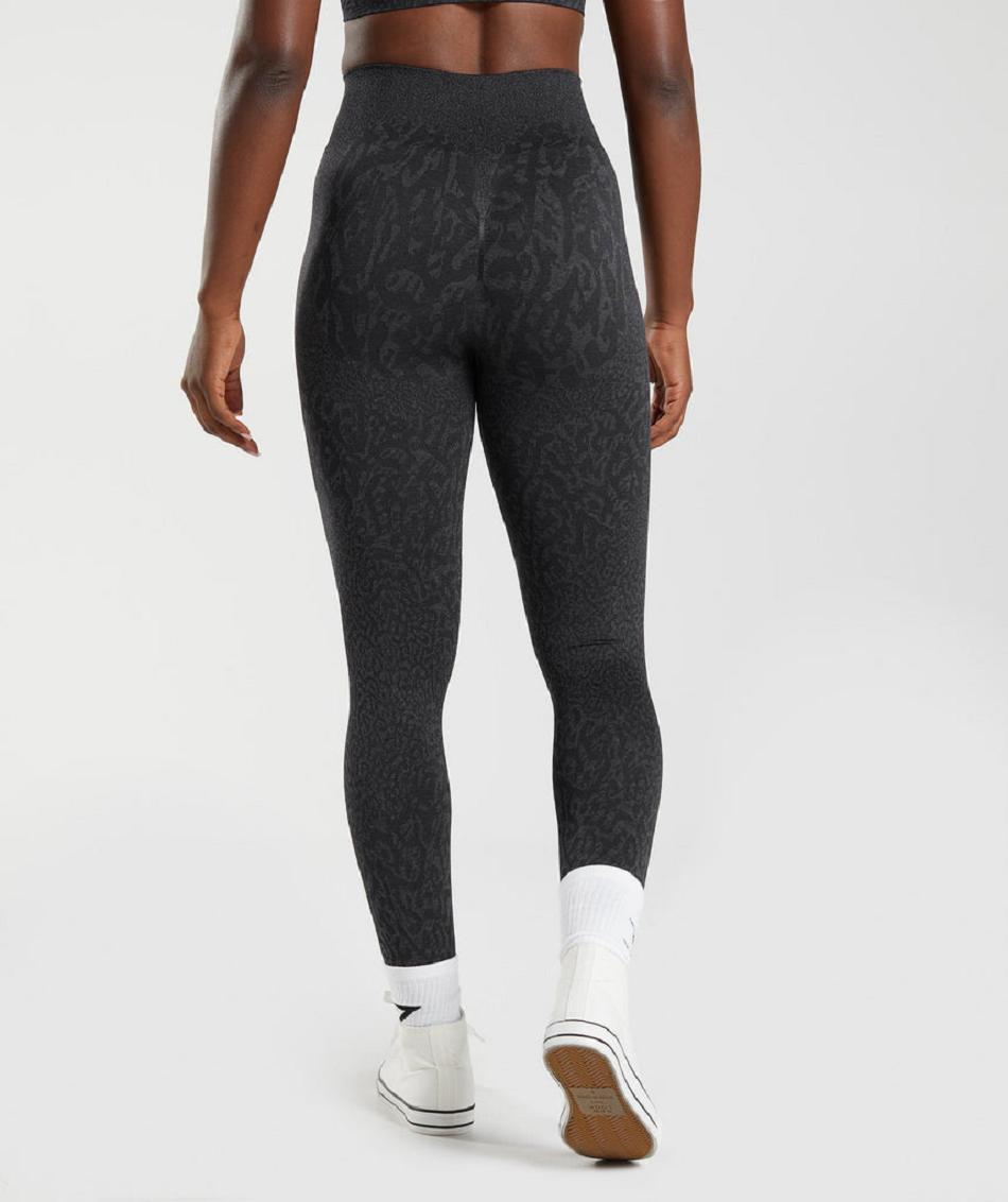 Gymshark Adapt Animal Seamless Ženske Tajice Crne | HR 4057GSO